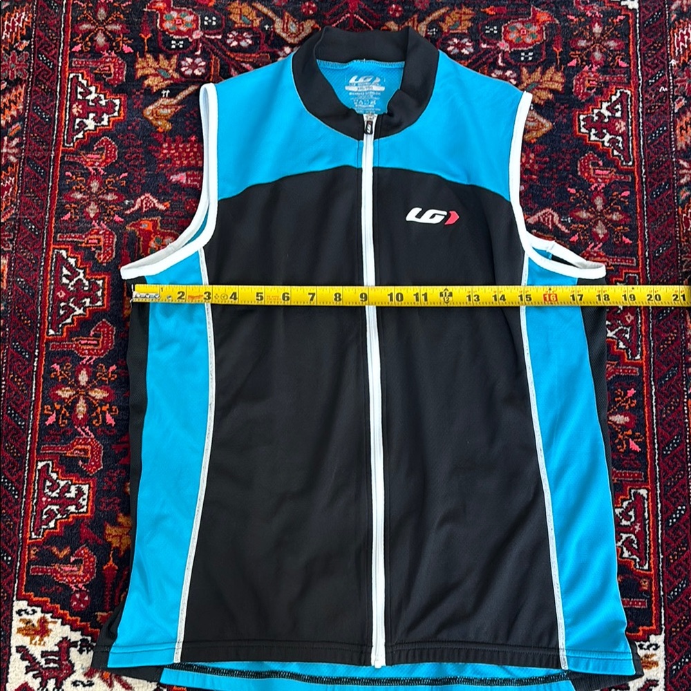 Black and Blue Sleeveless Cycling Vest